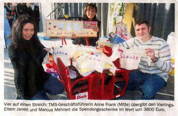 Vierlinge Geschenk LVZ